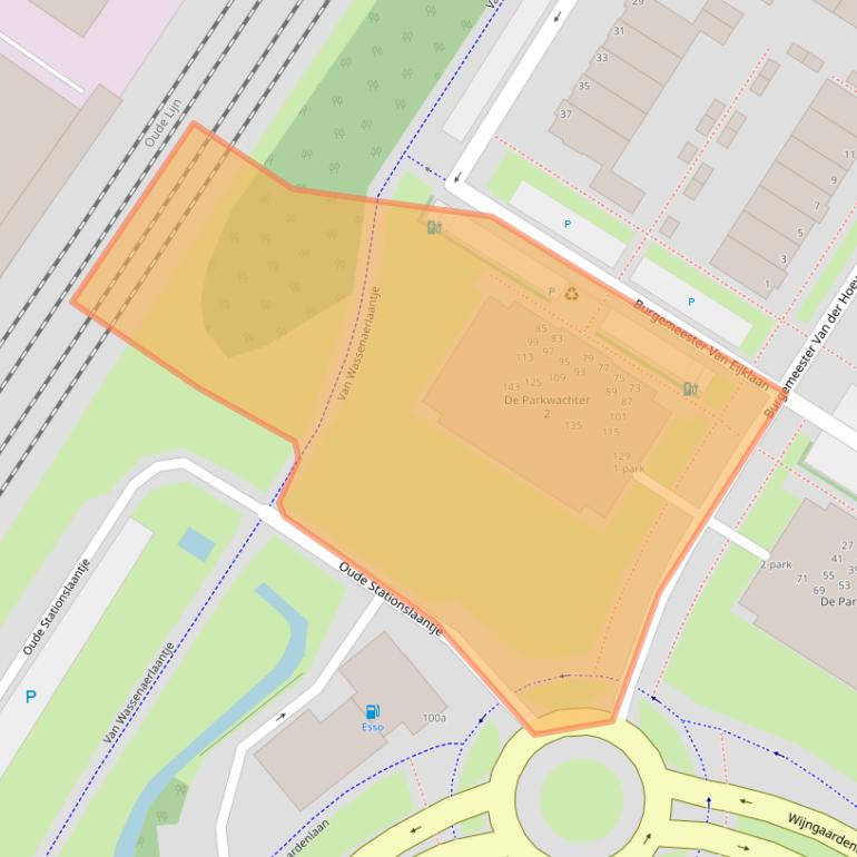 Kaart van postcodegebied 2254BJ.