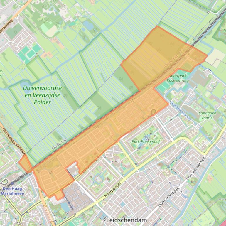 Kaart van postcodegebied 2261.