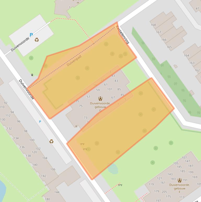 Kaart van postcodegebied 2261AA.