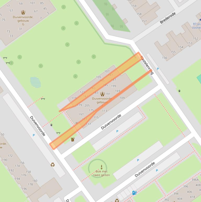 Kaart van postcodegebied 2261AE.