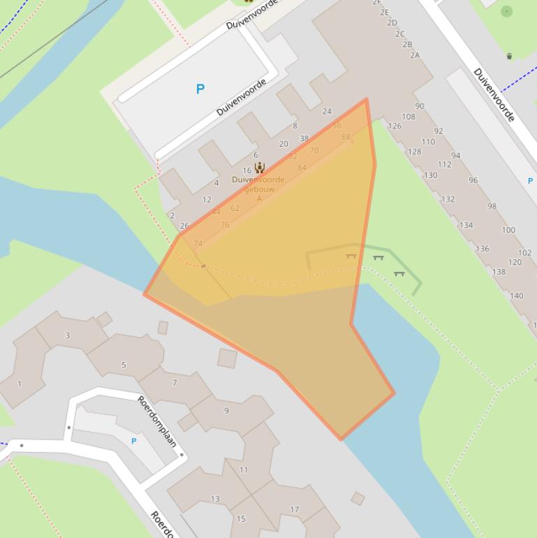 Kaart van postcodegebied 2261AJ.