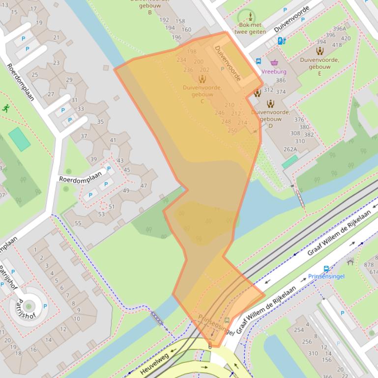 Kaart van postcodegebied 2261AM.