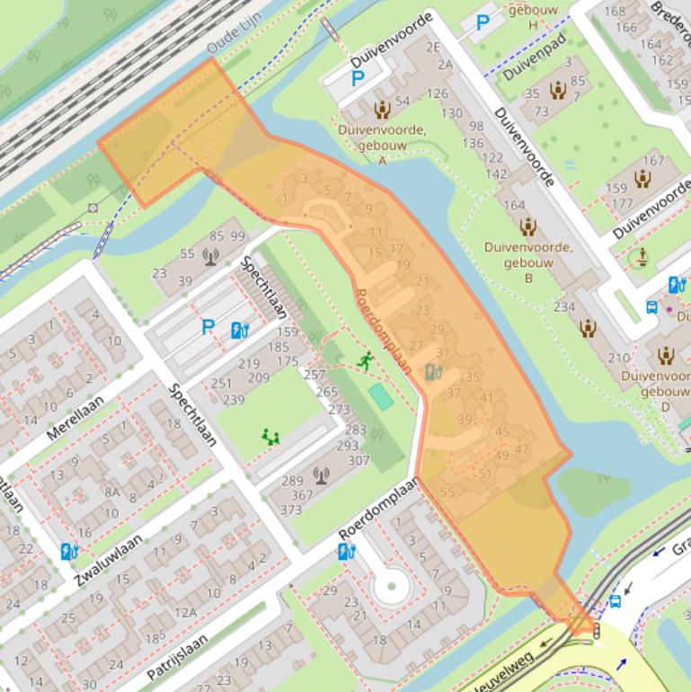 Kaart van postcodegebied 2261AW.