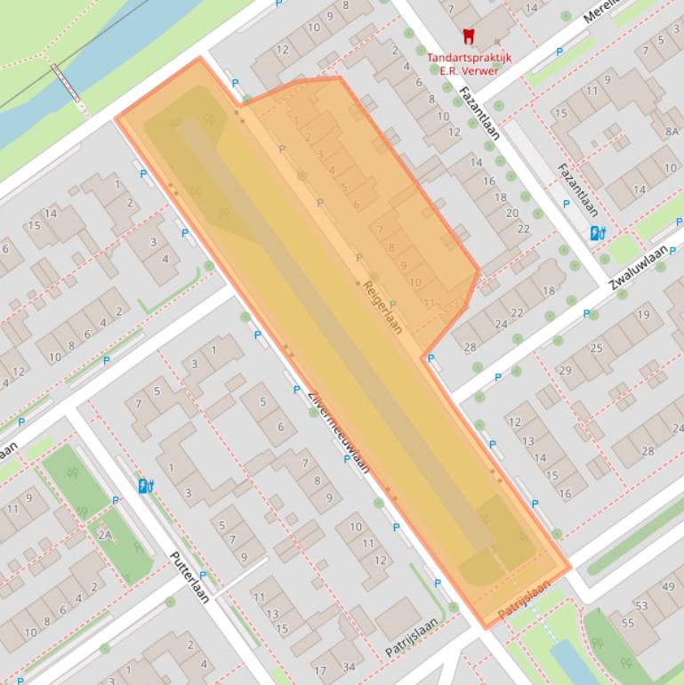 Kaart van postcodegebied 2261BV.