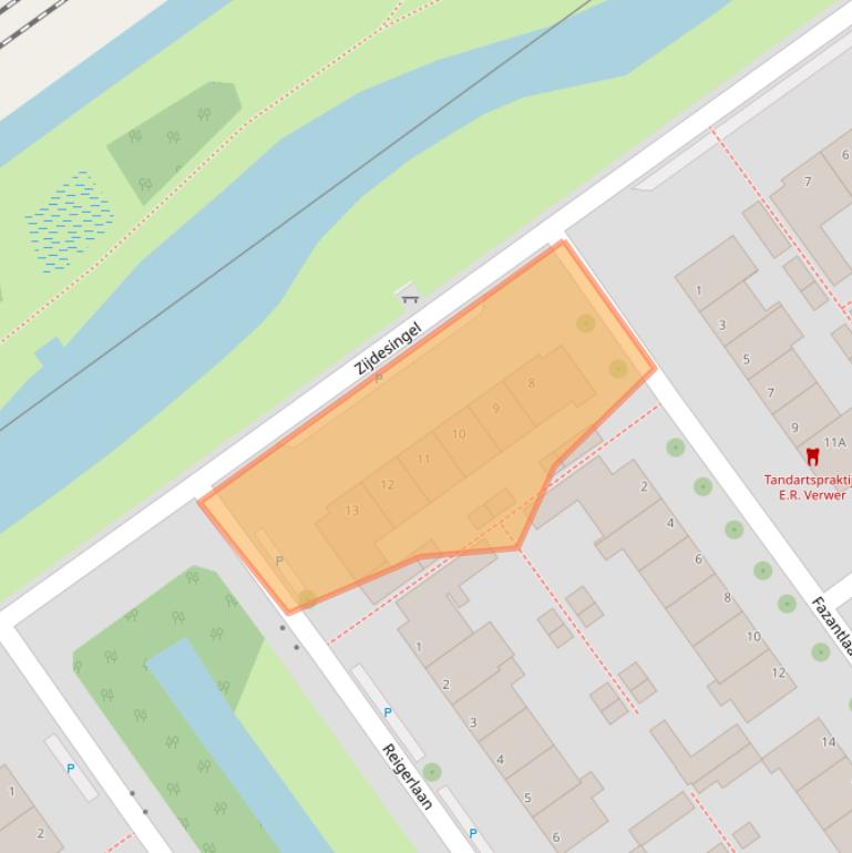 Kaart van postcodegebied 2261BZ.