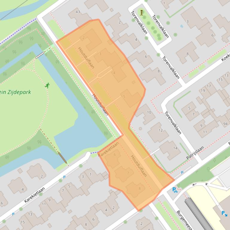 Kaart van postcodegebied 2261CC.