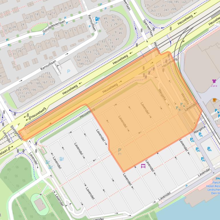 Kaart van postcodegebied 2261CE.