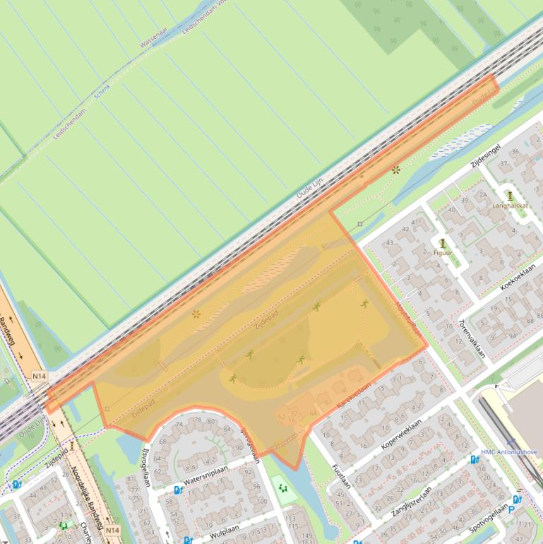 Kaart van postcodegebied 2261CK.