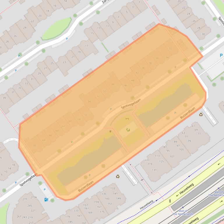 Kaart van postcodegebied 2261CP.