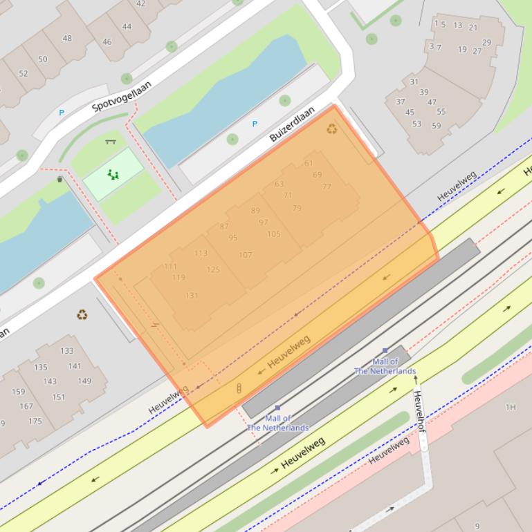 Kaart van postcodegebied 2261CS.