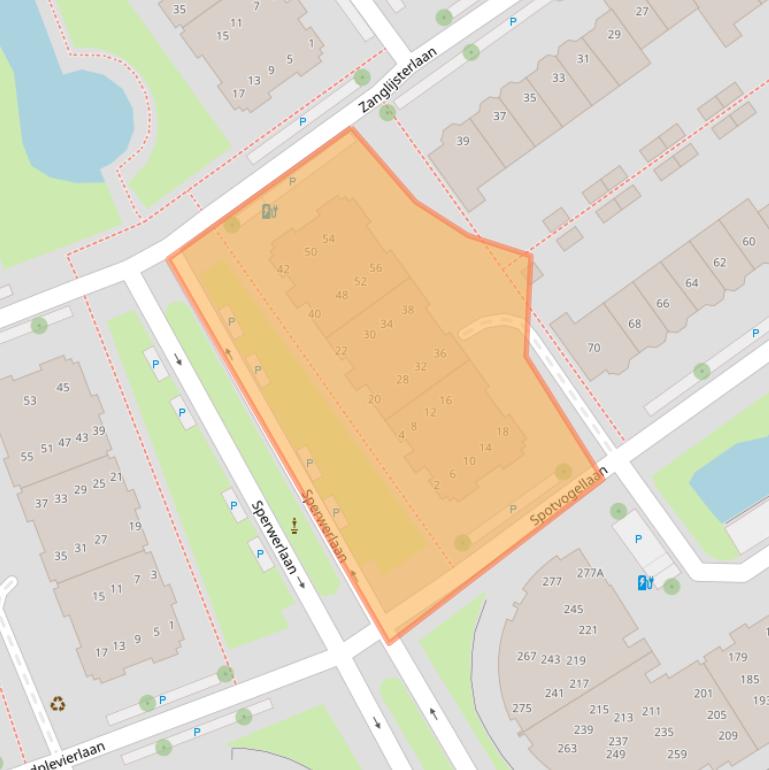 Kaart van postcodegebied 2261CX.