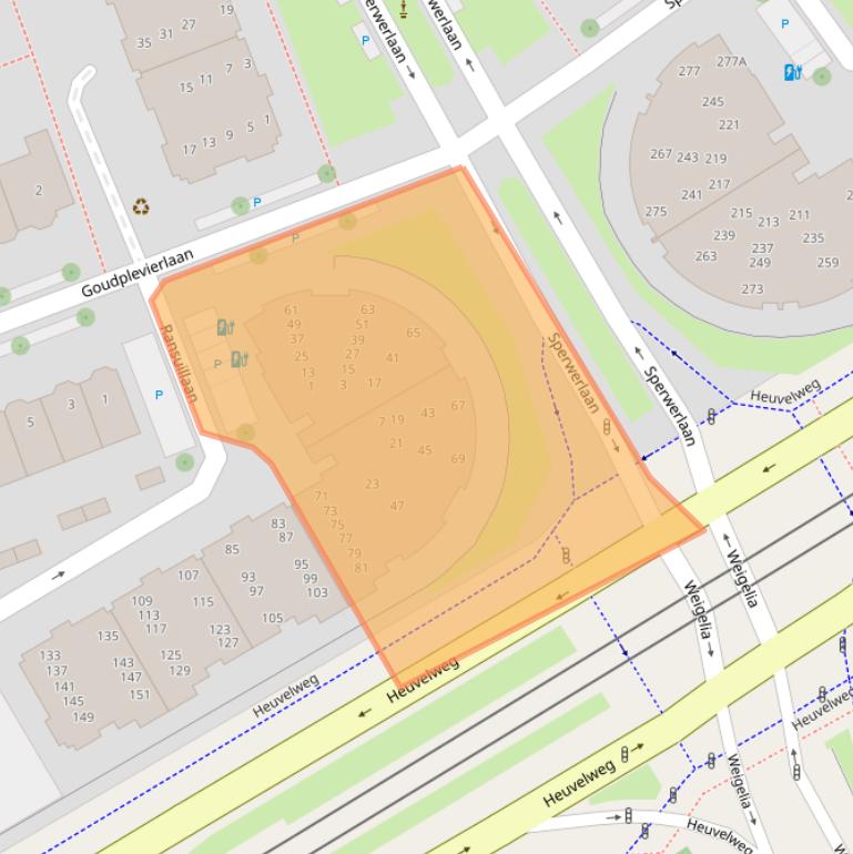 Kaart van postcodegebied 2261DA.