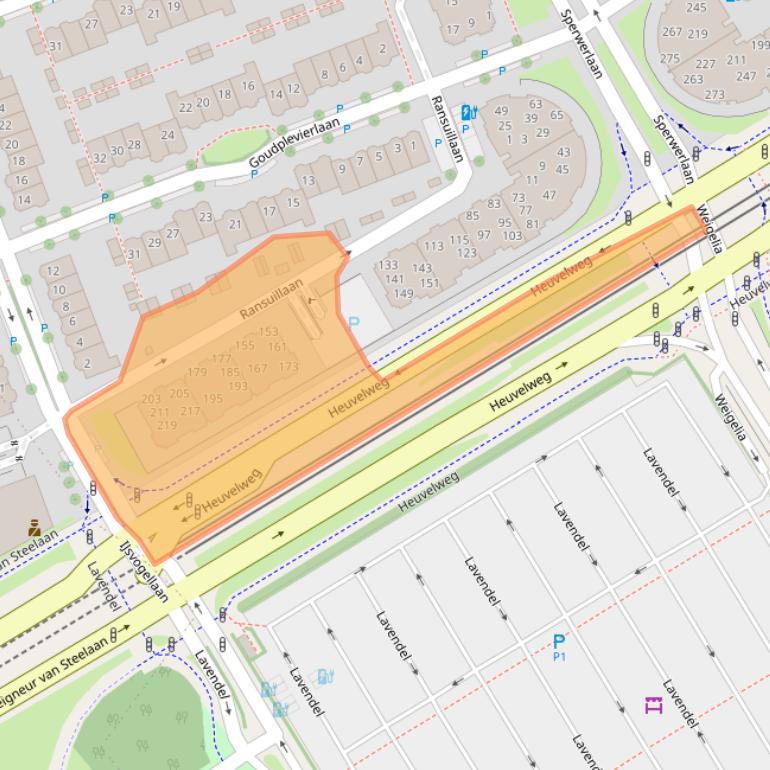 Kaart van postcodegebied 2261DC.