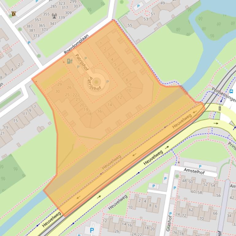 Kaart van postcodegebied 2261DZ.