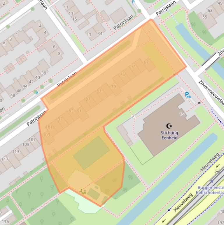 Kaart van postcodegebied 2261EB.