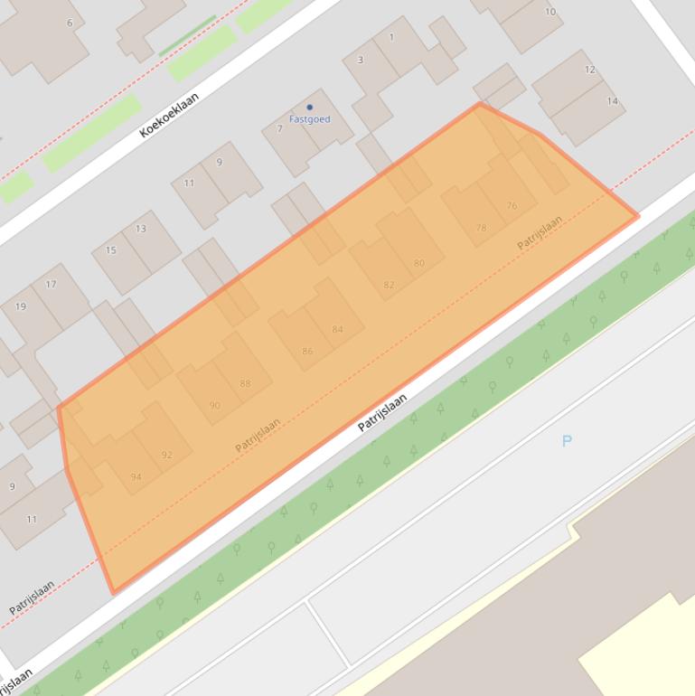 Kaart van postcodegebied 2261EH.