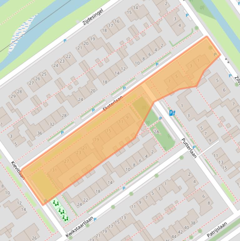 Kaart van postcodegebied 2261EK.