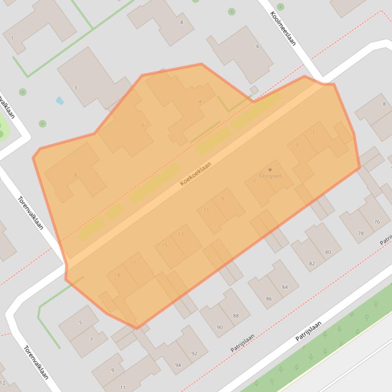 Kaart van postcodegebied 2261EX.