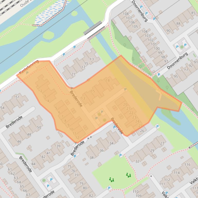 Kaart van postcodegebied 2261HE.