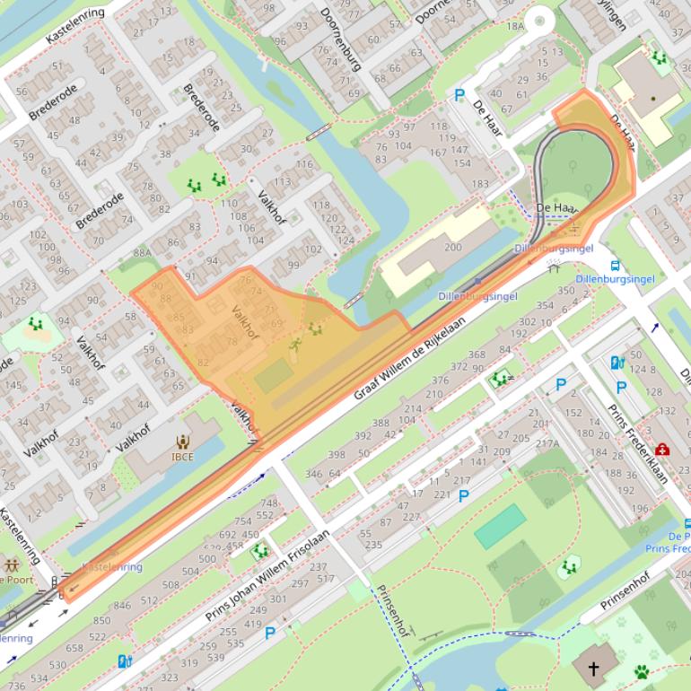 Kaart van postcodegebied 2261HT.