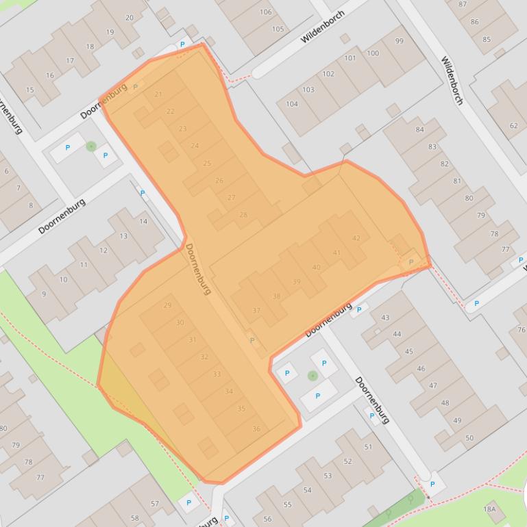 Kaart van postcodegebied 2261XB.