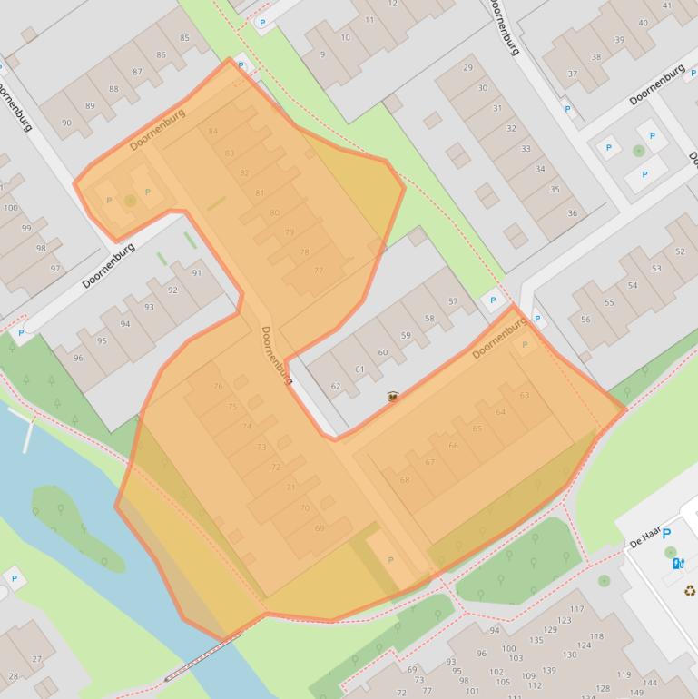 Kaart van postcodegebied 2261XD.