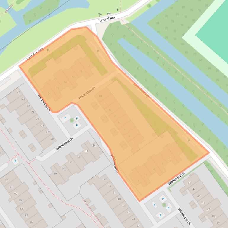 Kaart van postcodegebied 2261XG.