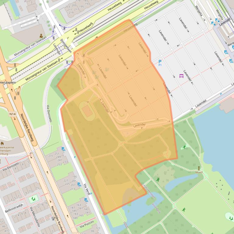 Kaart van postcodegebied 2262AA.