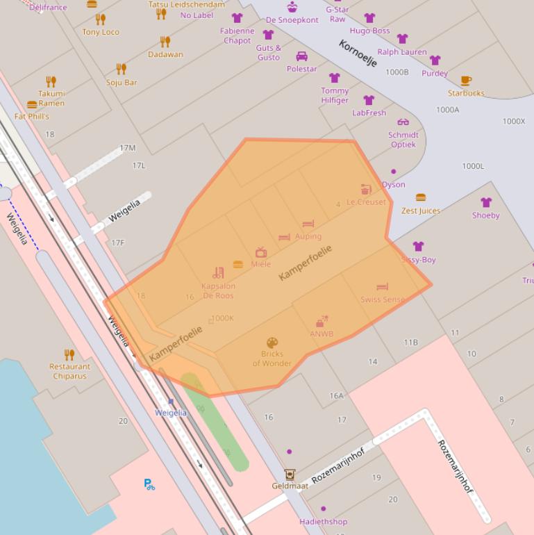 Kaart van postcodegebied 2262AE.