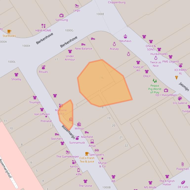 Kaart van postcodegebied 2262AL.