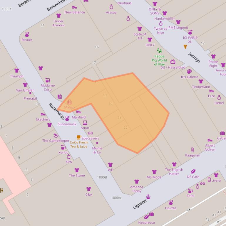 Kaart van postcodegebied 2262AM.