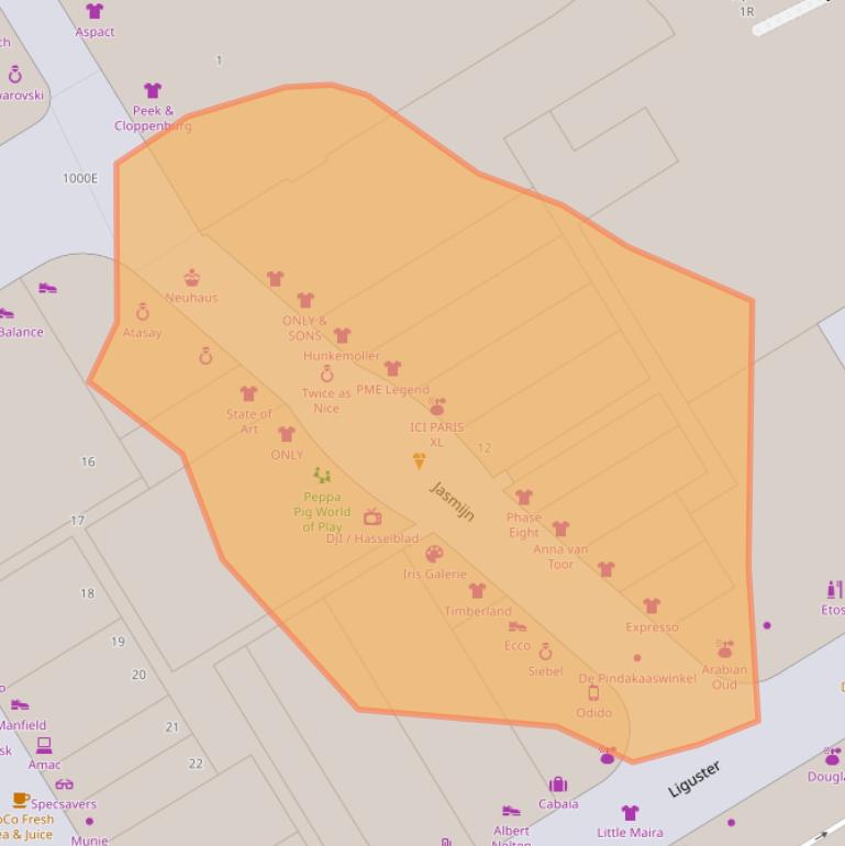 Kaart van postcodegebied 2262AN.
