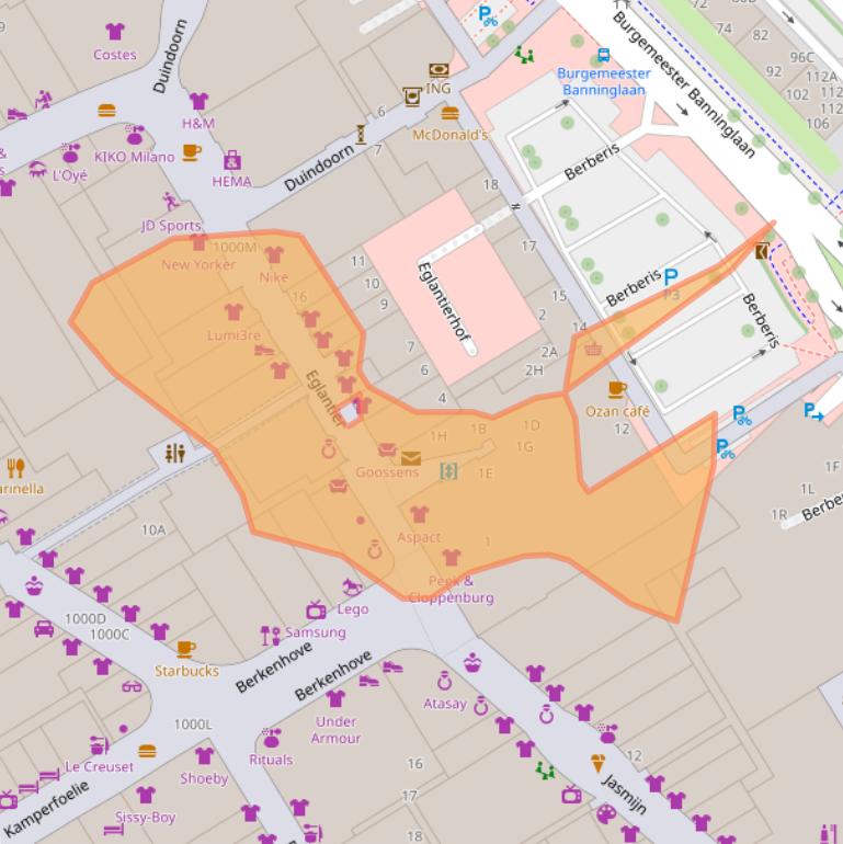 Kaart van postcodegebied 2262AP.