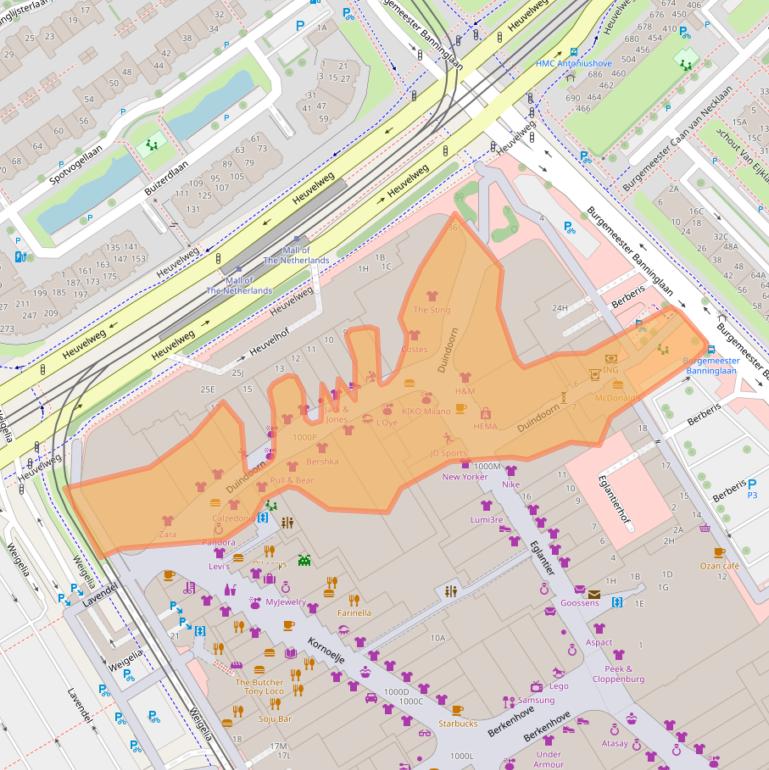 Kaart van postcodegebied 2262AR.