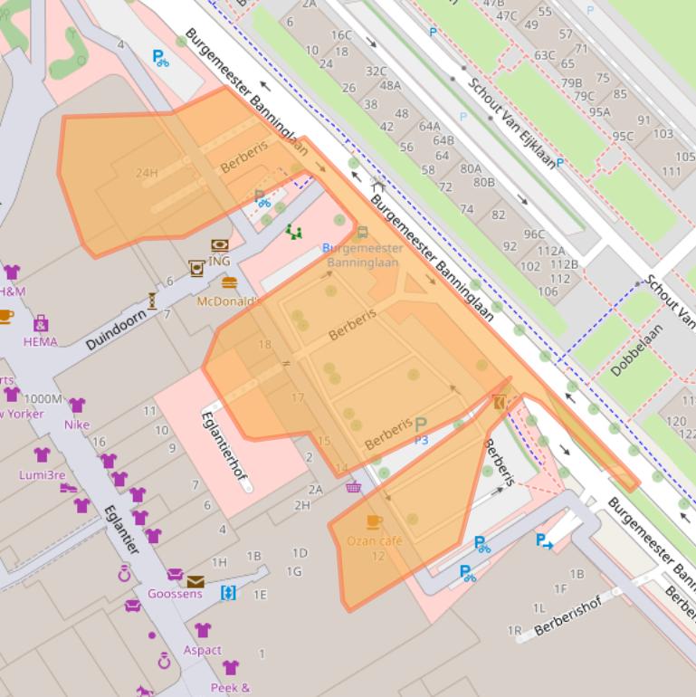 Kaart van postcodegebied 2262AT.