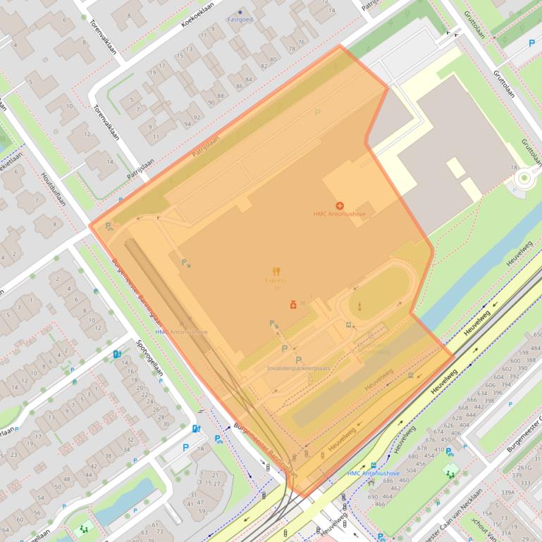 Kaart van postcodegebied 2262BA.