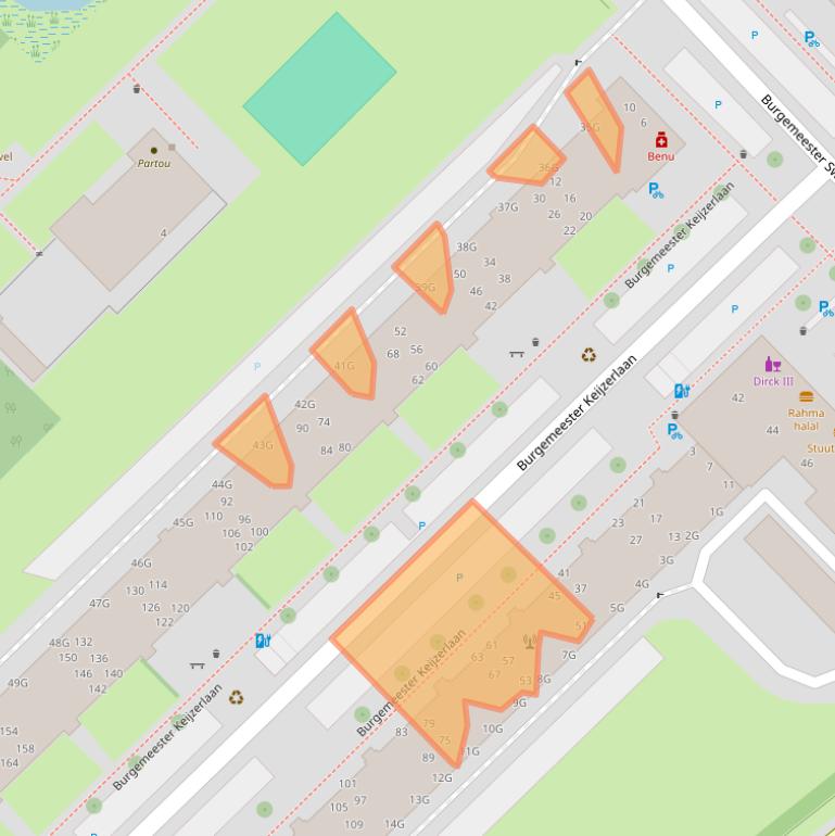 Kaart van postcodegebied 2262BC.