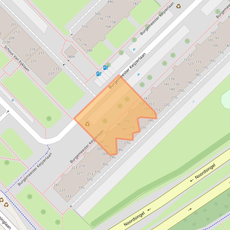 Kaart van postcodegebied 2262BG.