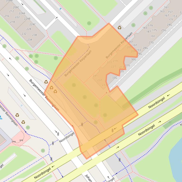 Kaart van postcodegebied 2262BH.