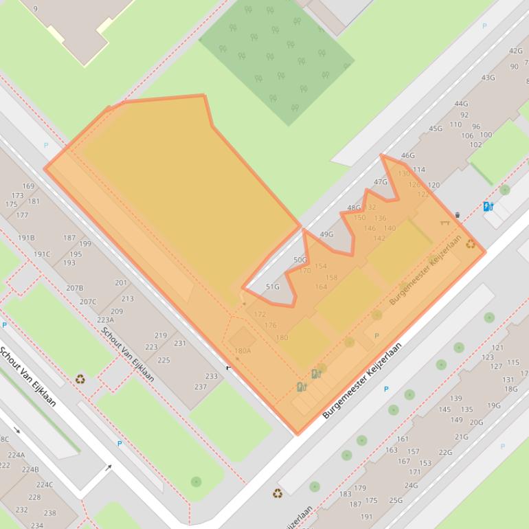 Kaart van postcodegebied 2262BM.