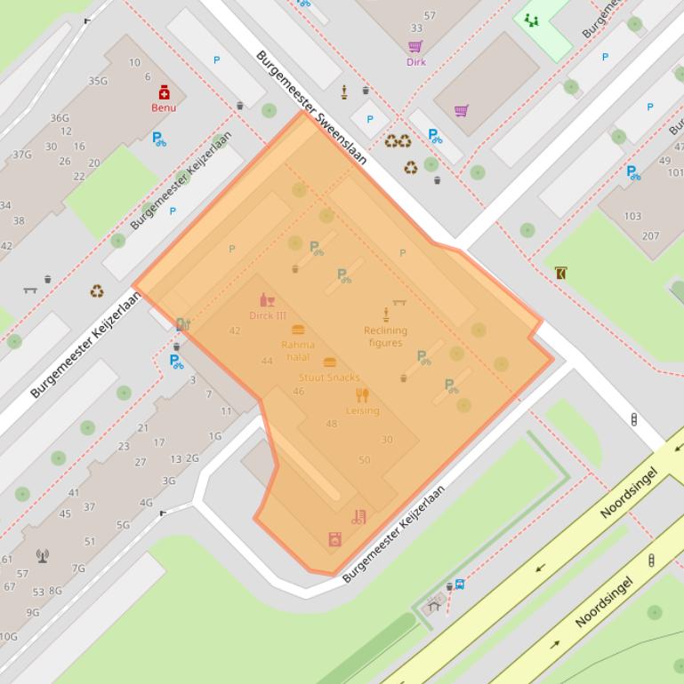 Kaart van postcodegebied 2262BP.