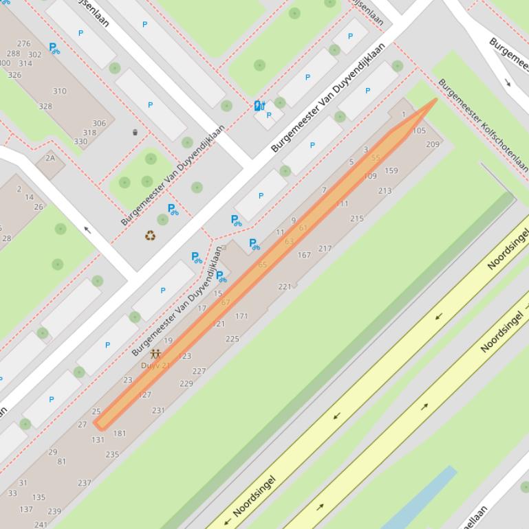 Kaart van postcodegebied 2262BT.