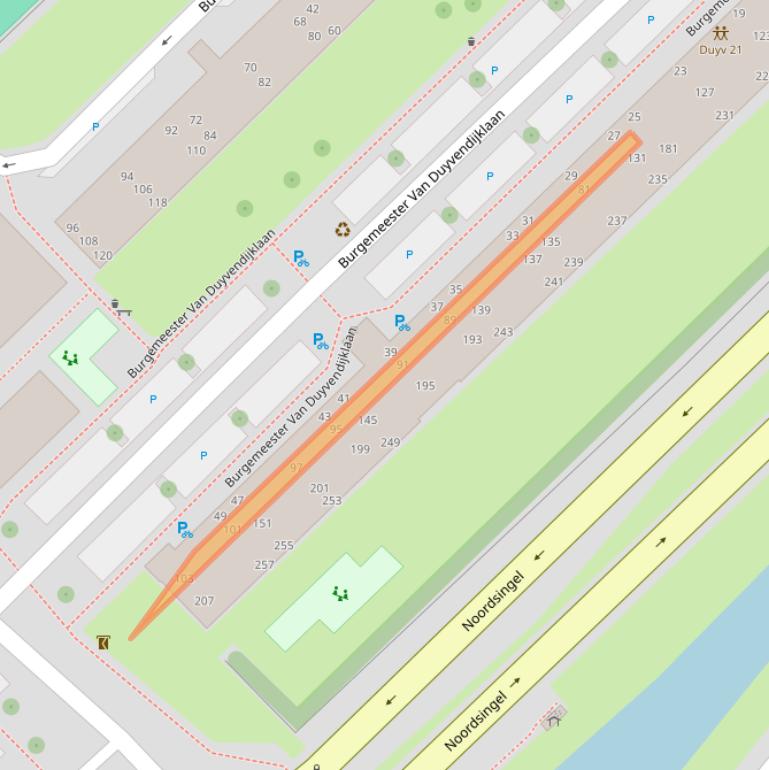 Kaart van postcodegebied 2262BV.