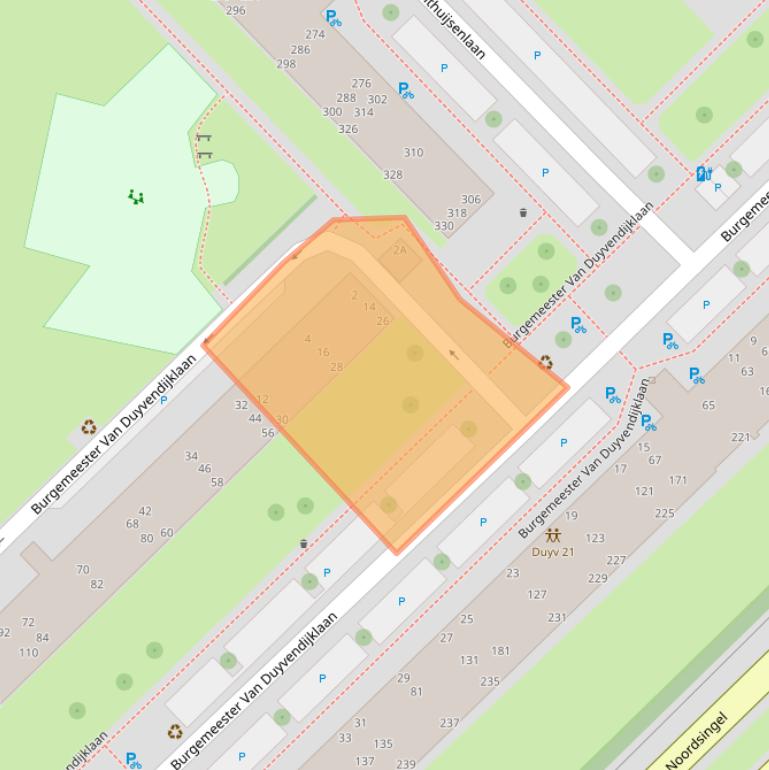 Kaart van postcodegebied 2262CD.