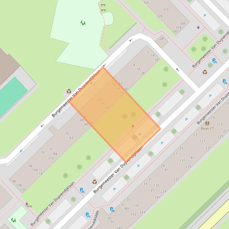 Kaart van postcodegebied 2262CE.