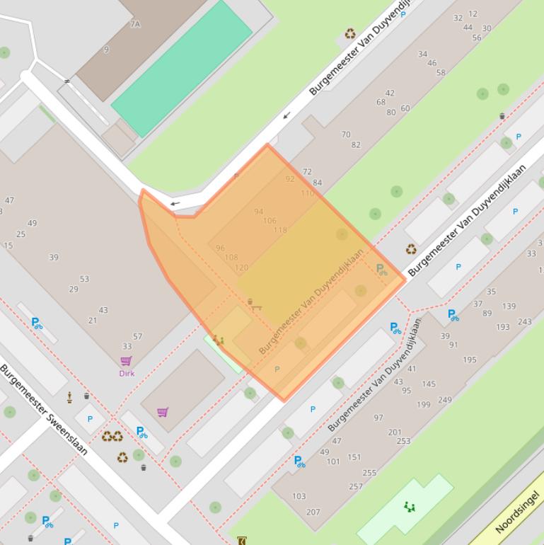 Kaart van postcodegebied 2262CH.