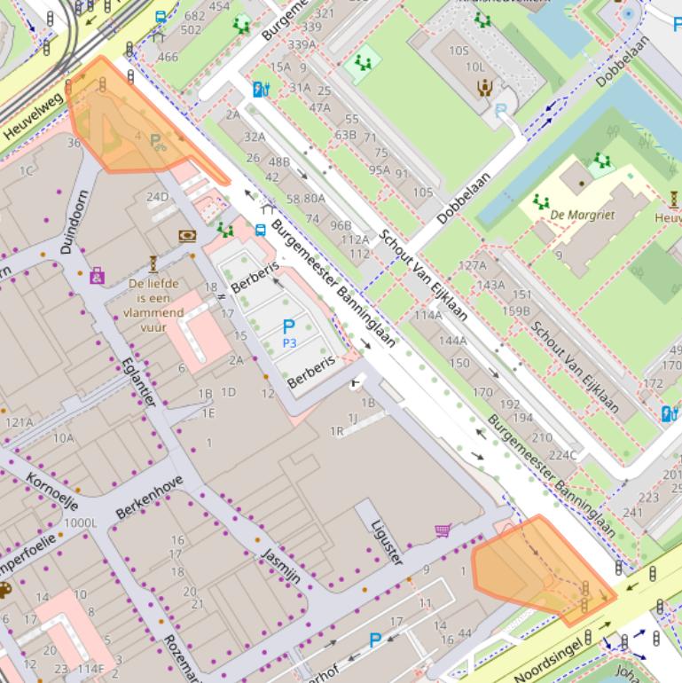 Kaart van postcodegebied 2262CJ.