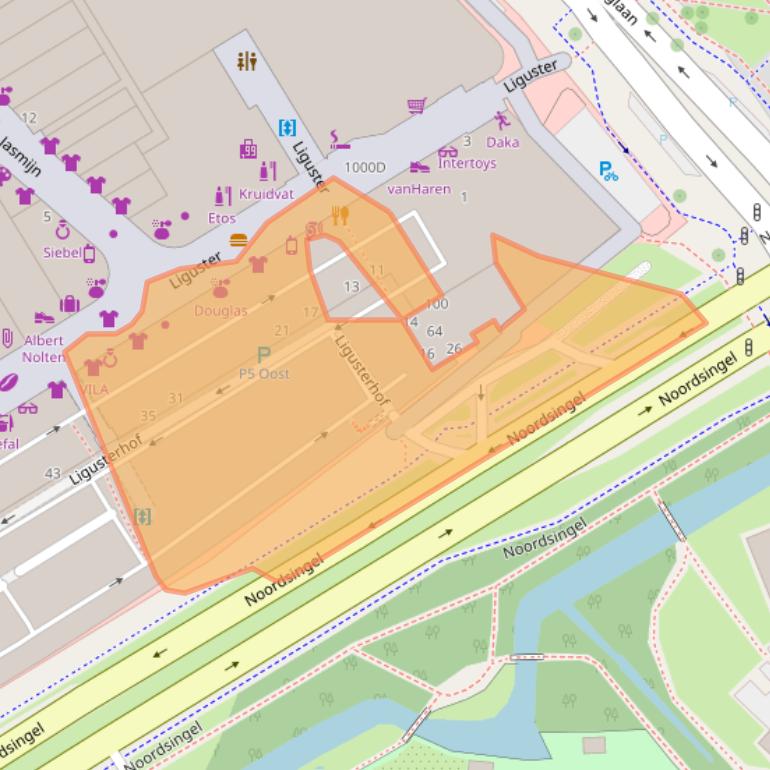 Kaart van postcodegebied 2262CL.