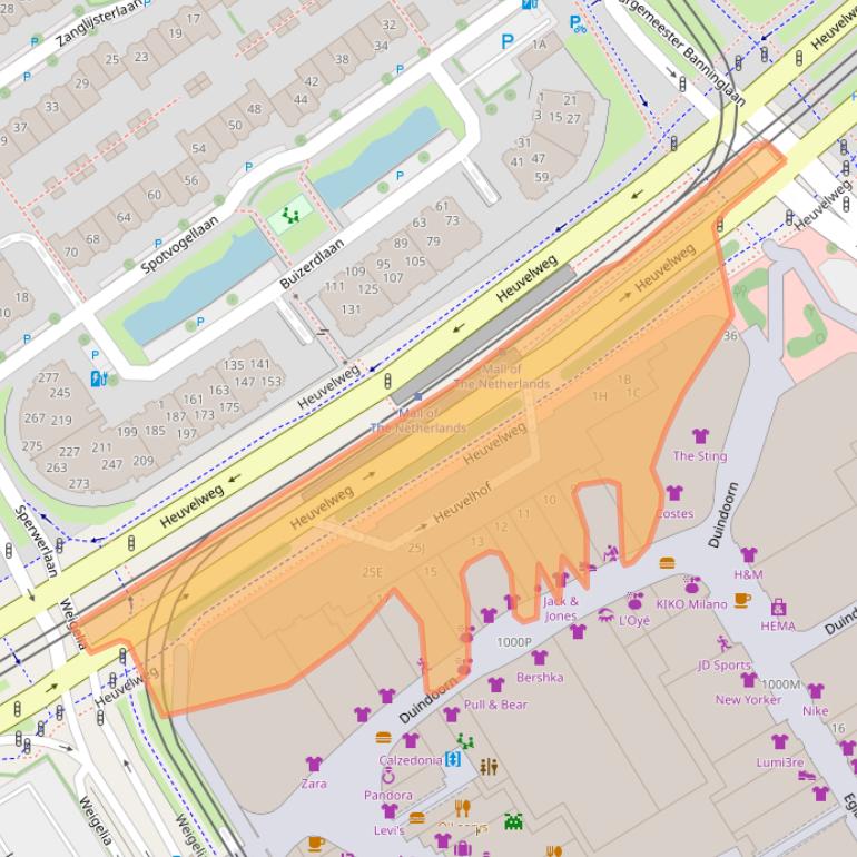Kaart van postcodegebied 2262CN.
