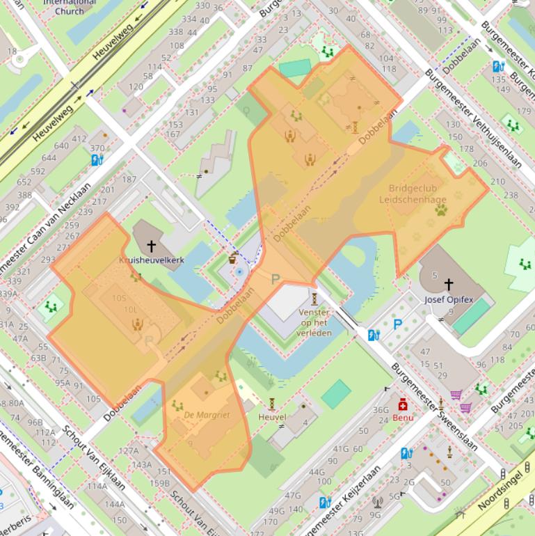 Kaart van postcodegebied 2262EA.